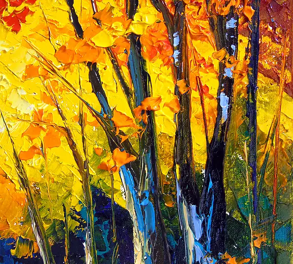 Olha Darchuk, Autumn for Two, Obraz olejny - płótno, 40 x 50