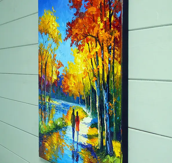 Olha Darchuk, Autumn for Two, Obraz olejny - płótno, 40 x 50