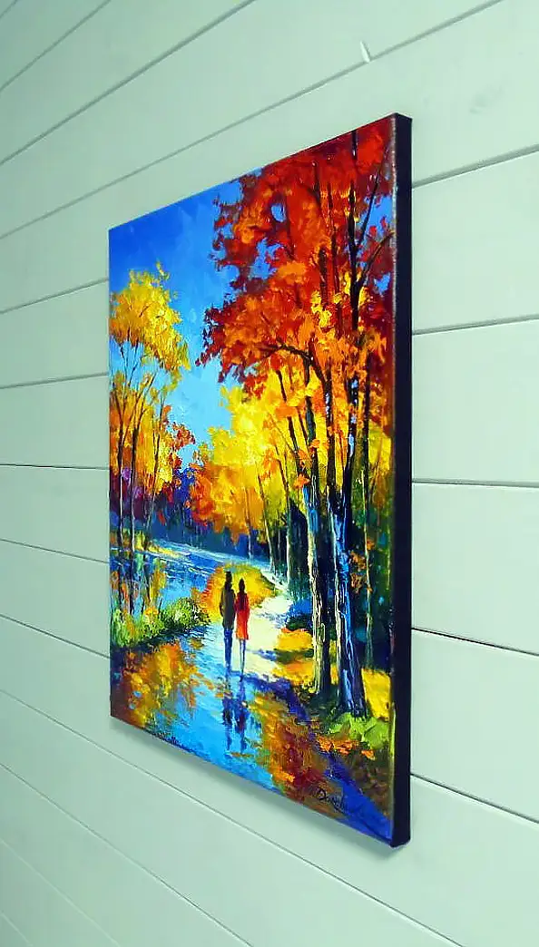 Olha Darchuk, Autumn for Two, Obraz olejny - płótno, 40 x 50