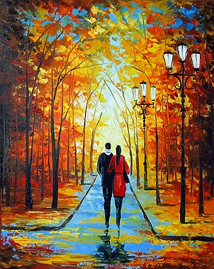 Olha Darchuk - Autumn walk in the park