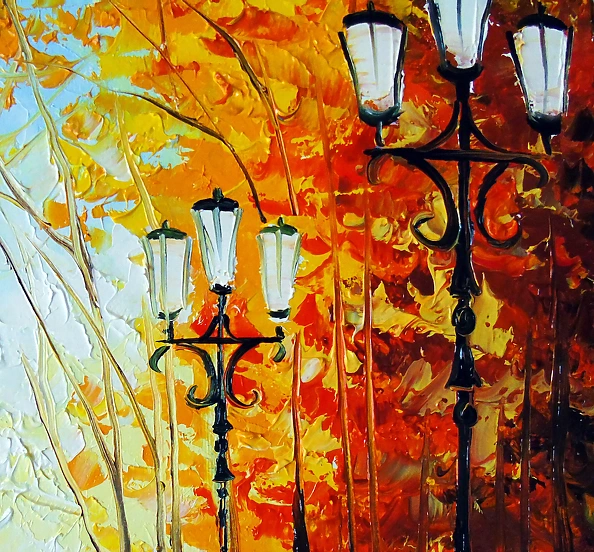 Olha Darchuk - Autumn walk in the park
