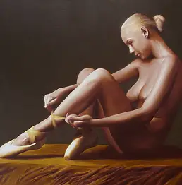 Marcin Szczepaniak, балерин, Масляная картина - холст, 60 x 45