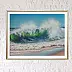 Yana Yeremenko - "BIG WAVE" seascape, pastel drawing