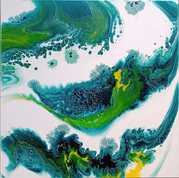 Joanna Bilska, LAGUNA BLU, Quadro ad acrilico - tela, 70 x 70