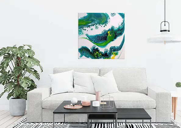 Joanna Bilska, LAGUNA BLU, Quadro ad acrilico - tela, 70 x 70