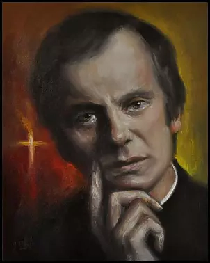 Damian Gierlach - BŁOGOSŁAWIONY KSIĄDZ JERZY POPIEŁUSZKO Portret olejny Damian Gierlach