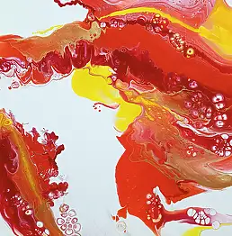 Joanna Bilska, BLOODSTREAM, Obraz akrylowy - płótno, 70 x 70