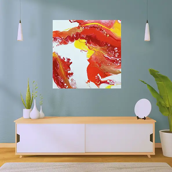 Joanna Bilska, BLUTKREISLAUF, Acryl-Bild - Leinwand, 70 x 70