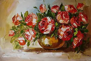 Dorota Łaz - Bouquet of red roses