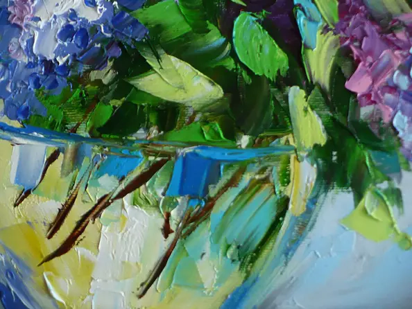 Dorota Łaz - Lilacs in a glass vase