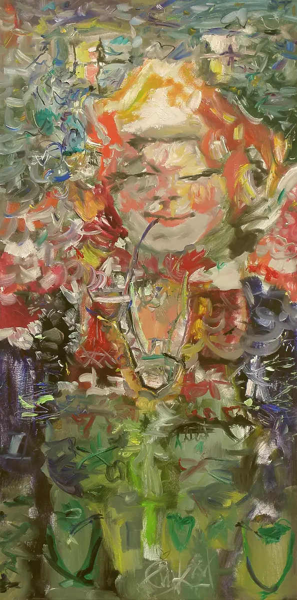 Eryk Maler - Grandma with a double pipe - e'ryk maler