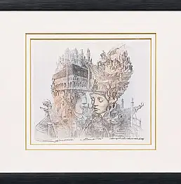 Tomasz Sętowski, Babilon, Akwaforta, Akwarele - papier, 41 x 35