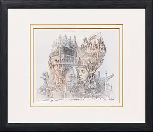 Tomasz Sętowski, Babylon, Etching, Watercolors - paper, 41 x 35