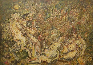 Eryk Maler - Bacchanalia, sketch after Rubens