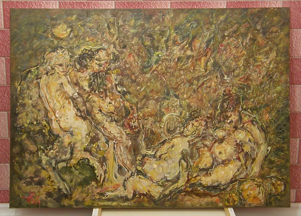 Eryk Maler - Bachanalia, szkic wg Rubensa