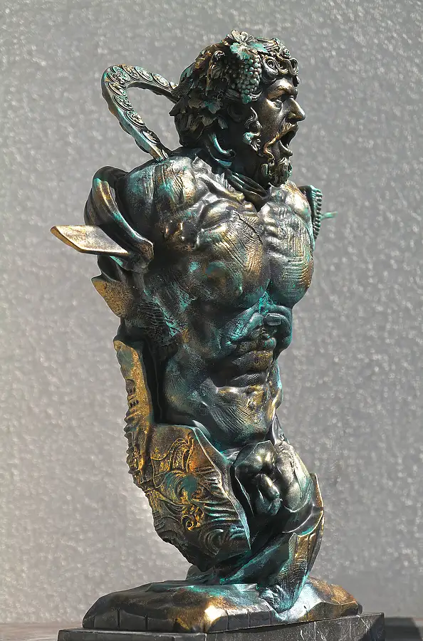Krzysztof Plonka, Bacchus-Skulptur,  - andere, 50 x 60