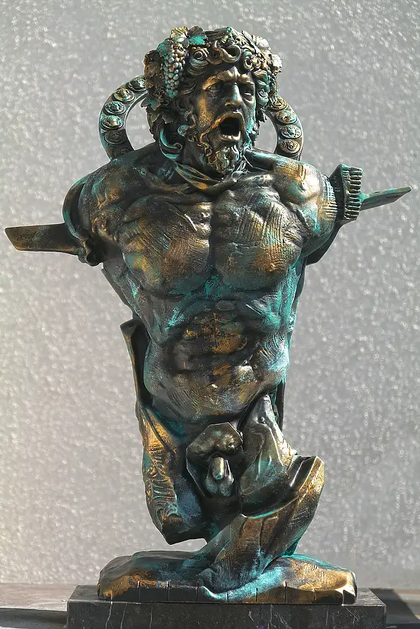 Krzysztof Plonka, Bacchus-Skulptur,  - andere, 50 x 60