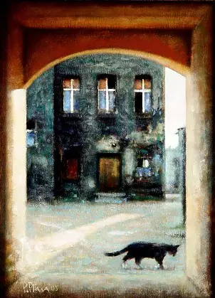 Piotr Pilawa - Children with a cat