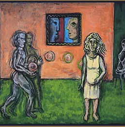 Zbigniew Suwała, Ball Game, Obraz akrylowy - płyta, 105 x 75