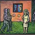 Zbigniew Suwała, Jeu de balle, Peinture acrylique - panneau, 105 x 75