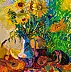 Anastasiia Kurkova, Ballada o słoneczniku, Obraz olejny - płótno, 80 x 100