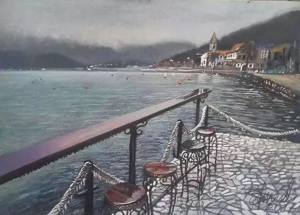 Andrzej Siewierski - Bar by the sea-Hotel Carrubba-Montenegro
