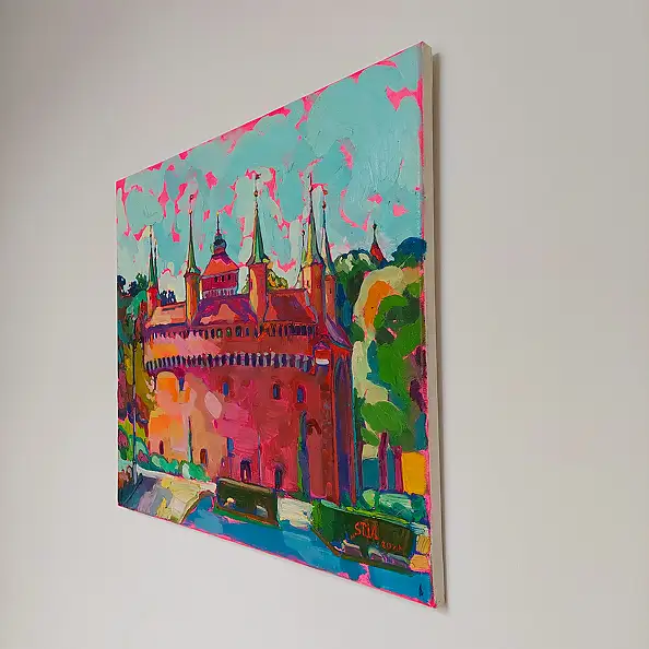 Anastasiia Kurkova, Barbakan, Obraz olejny - płótno, 70 x 60