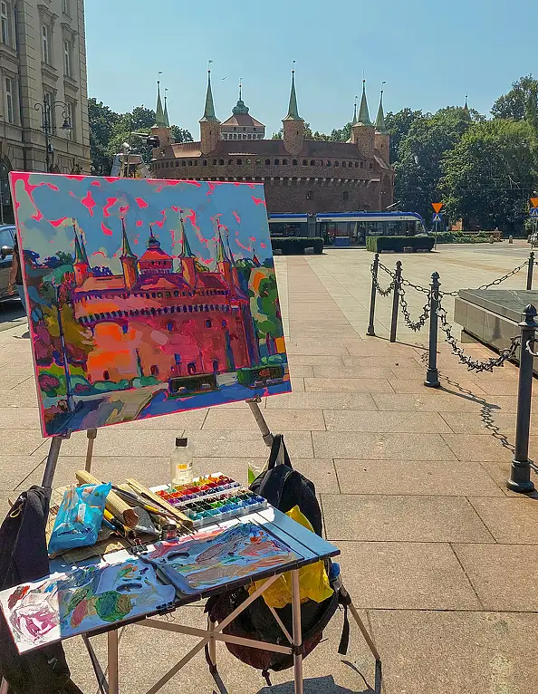 Anastasiia Kurkova, Barbakan, Obraz olejny - płótno, 70 x 60