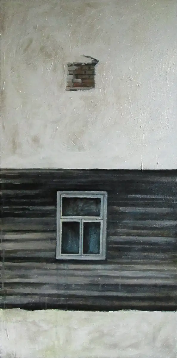 Iza Jaśniewska, It doesn't get any quieter than this, Acrylic painting - canvas, 40 x 80