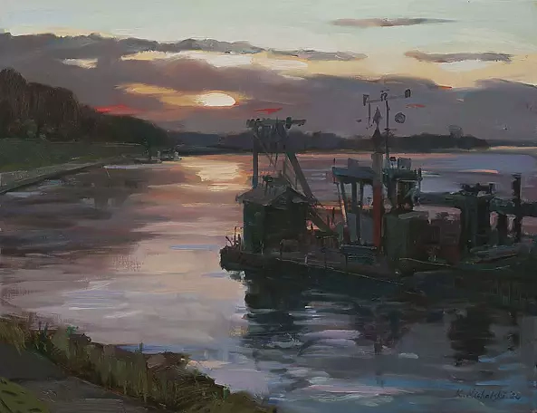 Krzysztof Michalski - Barki na Wiśle w Kazimierzu