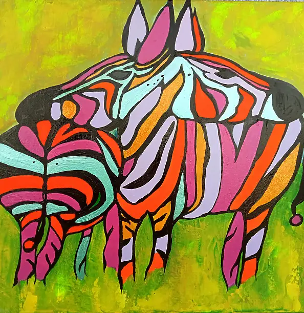 Ewa Mościszko, Colors of love 50x50x1 cm, canvas, Acrylic painting - canvas, 50 x 50