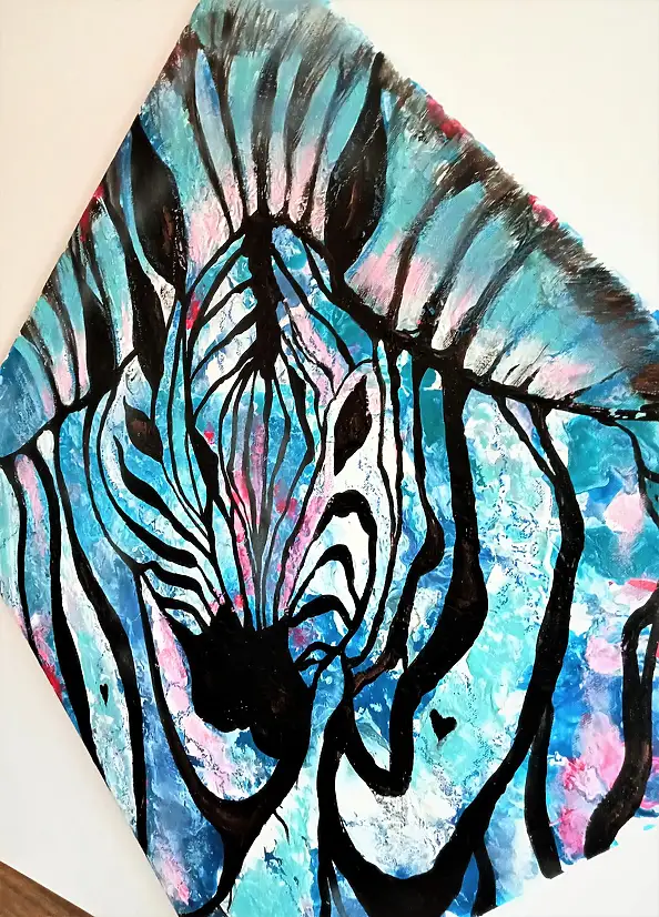 Ewa Mościszko, Colors of Love 54, Acrylic painting - canvas, 50 x 50