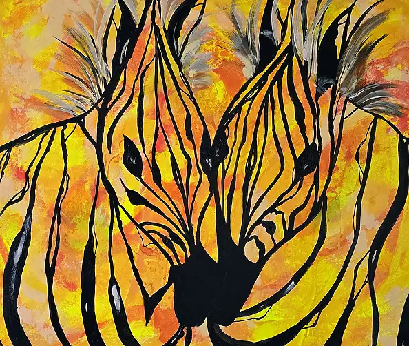 Ewa Mościszko, Colors of love, Acrylic painting, Pastel - canvas, 50 x 40