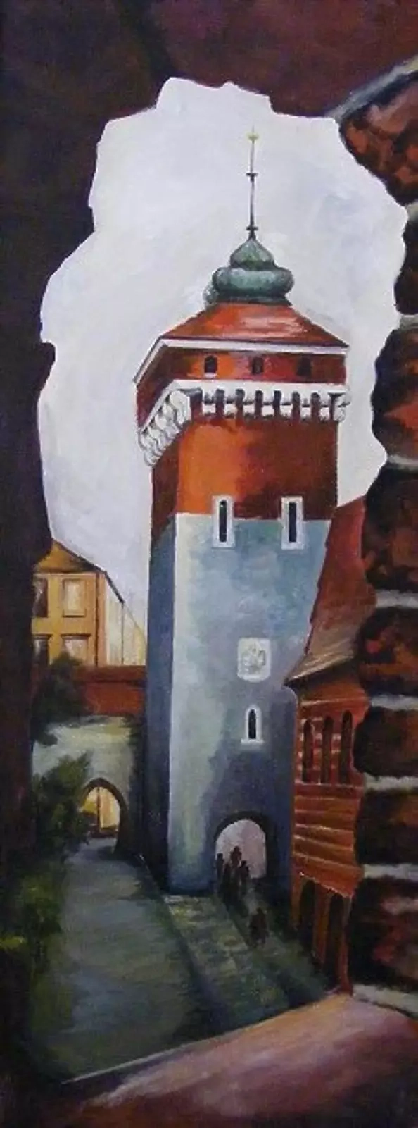 Bozena Chlopecka - Baszta Bramy Florianskiej w Krakowie