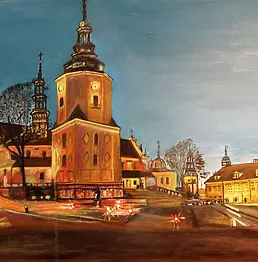 Marianna Włóka - Basilica Cattedrale dell'Assunzione della Beata Vergine Maria a Kielce di notte