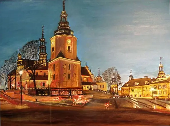 Marianna Włóka - Cathedral Basilica of the Assumption of the Blessed Virgin Mary in Kielce at night