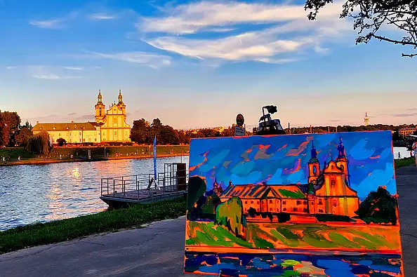 Anastasiia Kurkova, Bazylika św. Michała Archanioła, Obraz olejny - płótno, 70 x 50