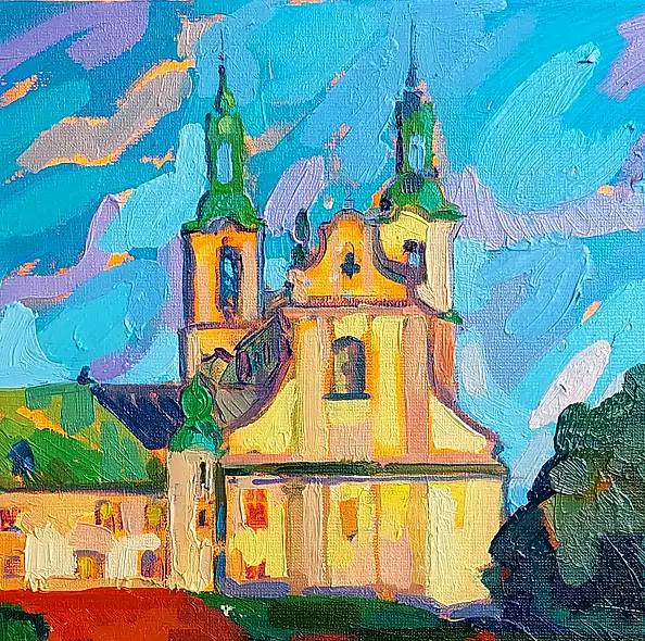 Anastasiia Kurkova, Bazylika św. Michała Archanioła, Obraz olejny - płótno, 70 x 50