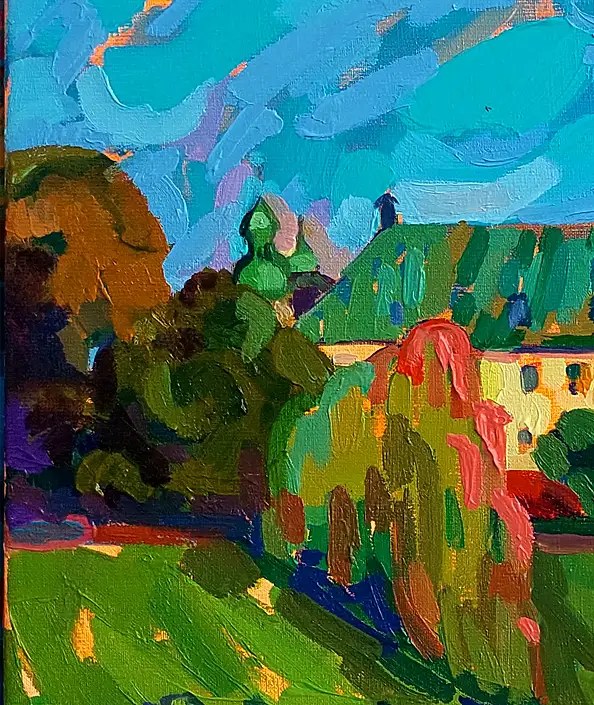 Anastasiia Kurkova, Bazylika św. Michała Archanioła, Obraz olejny - płótno, 70 x 50