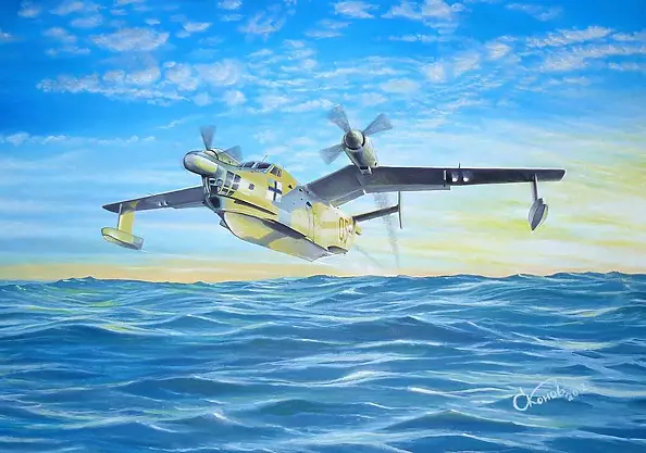 . Migar - Be-12 taking off at dawn