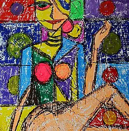 Marek Lutek, BeLLa 1076, Obraz akrylowy - płyta, 53 x 84