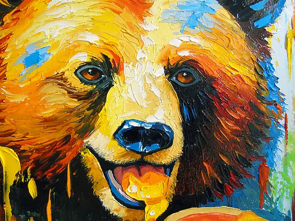 Olha Darchuk - Ours savourant du miel