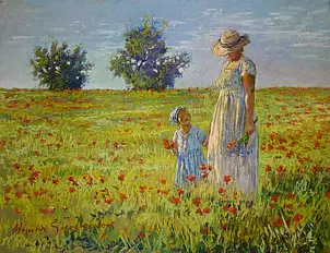 Wojciech Górecki - "Beata and Monica in the field poppies