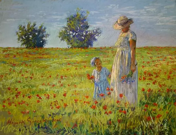 Wojciech Górecki - "Beata and Monica in the field poppies
