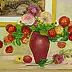 Jadwiga Rudnicka - Begonias in a red vase