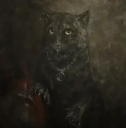 Devinez Dev, Ein Gigant...oder nur ein Kätzchen?, Ölbild - Leinwand, 33 x 46
