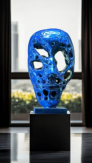 Krzysztof Plonka - Belfegor Gold Blue - Sculpture