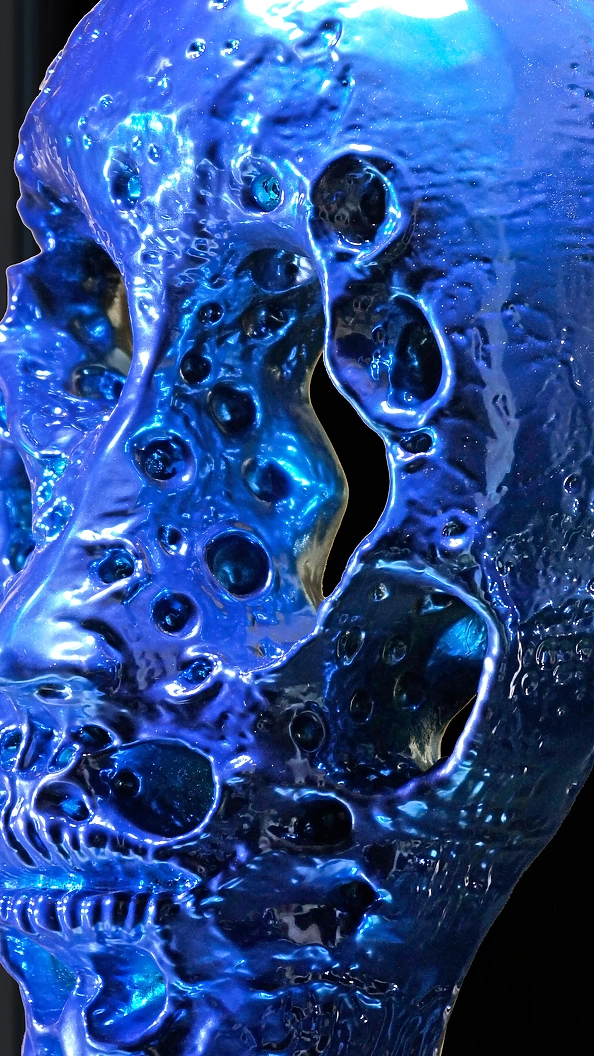 Krzysztof Plonka - Belfegor Gold Blue - Sculpture