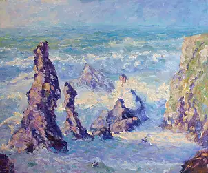 Marcin Stępniowski, Belle-Île, Oil painting - board, 60 x 50