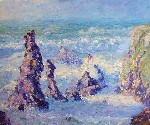 Marcin Stępniowski, Belle-Île, Oil painting - board, 60 x 50